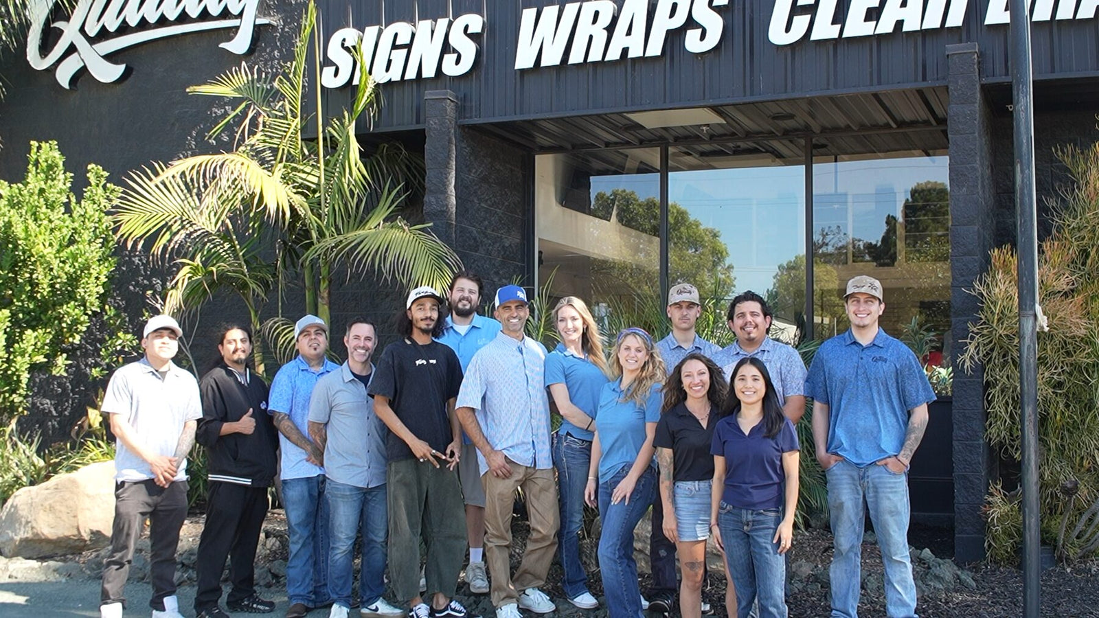 The Quality Tinting & Signs team outside the shop in San Luis Obispo