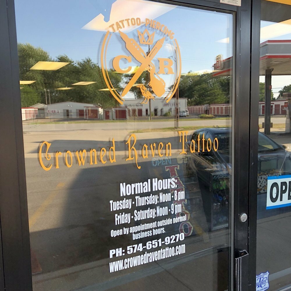 Logo & Store Hours Decal